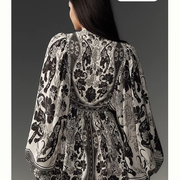 FARM Rio Monochrome Floral Dress - Picture 2 of 5